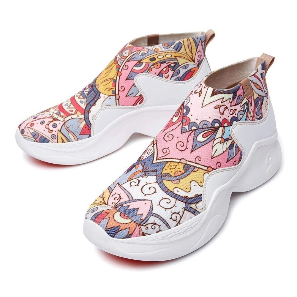 UIN Women's Walking Shoes Casual Chunky Sneaker (SPRING-MAIZE PALMA II)